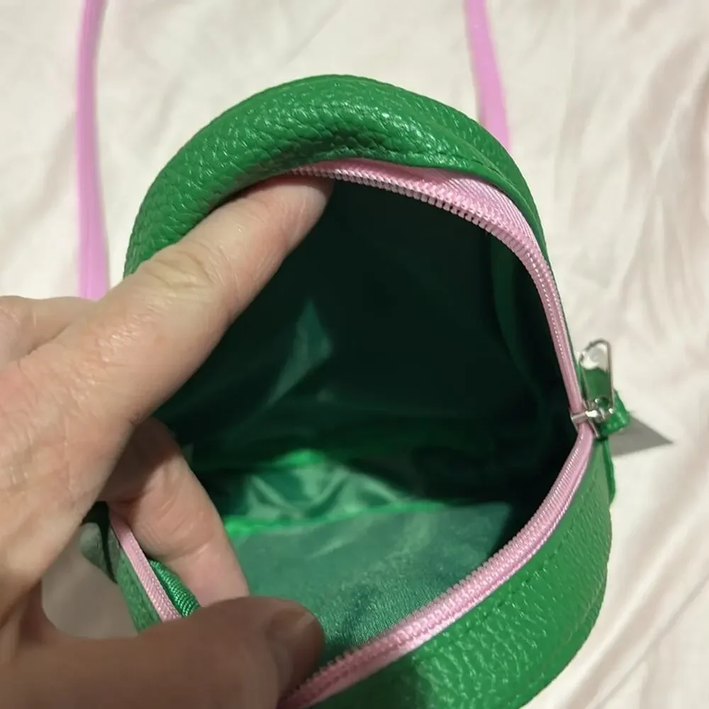 Icecream & Shine avocado zip purse with chain strap nwt and perfect